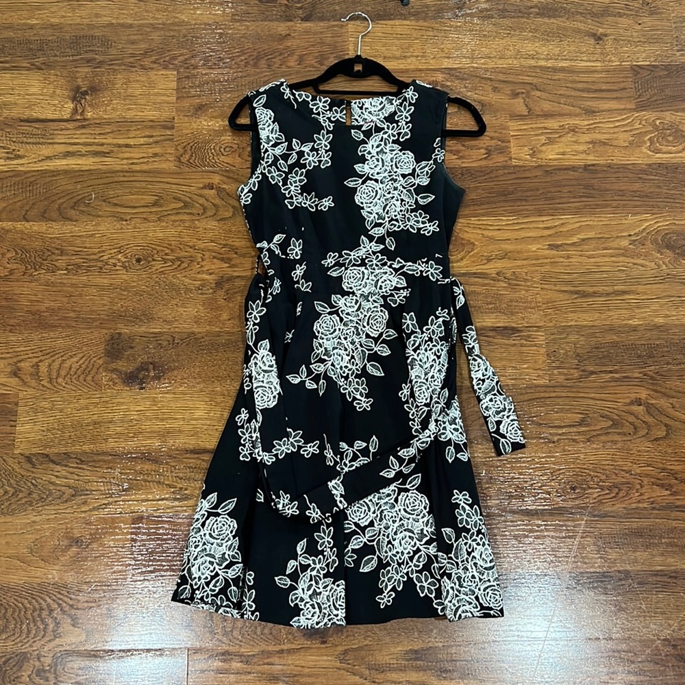 Black midi dress